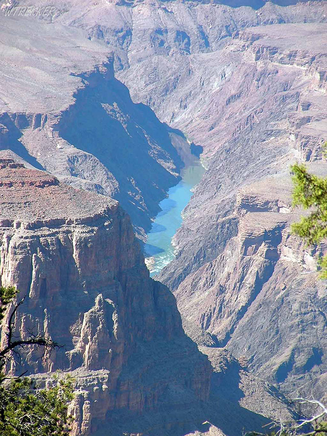 Colorado river running through the Grand Canyon